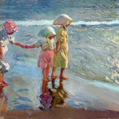 The Three Sisters on the Beach - Joaquin Sorolla